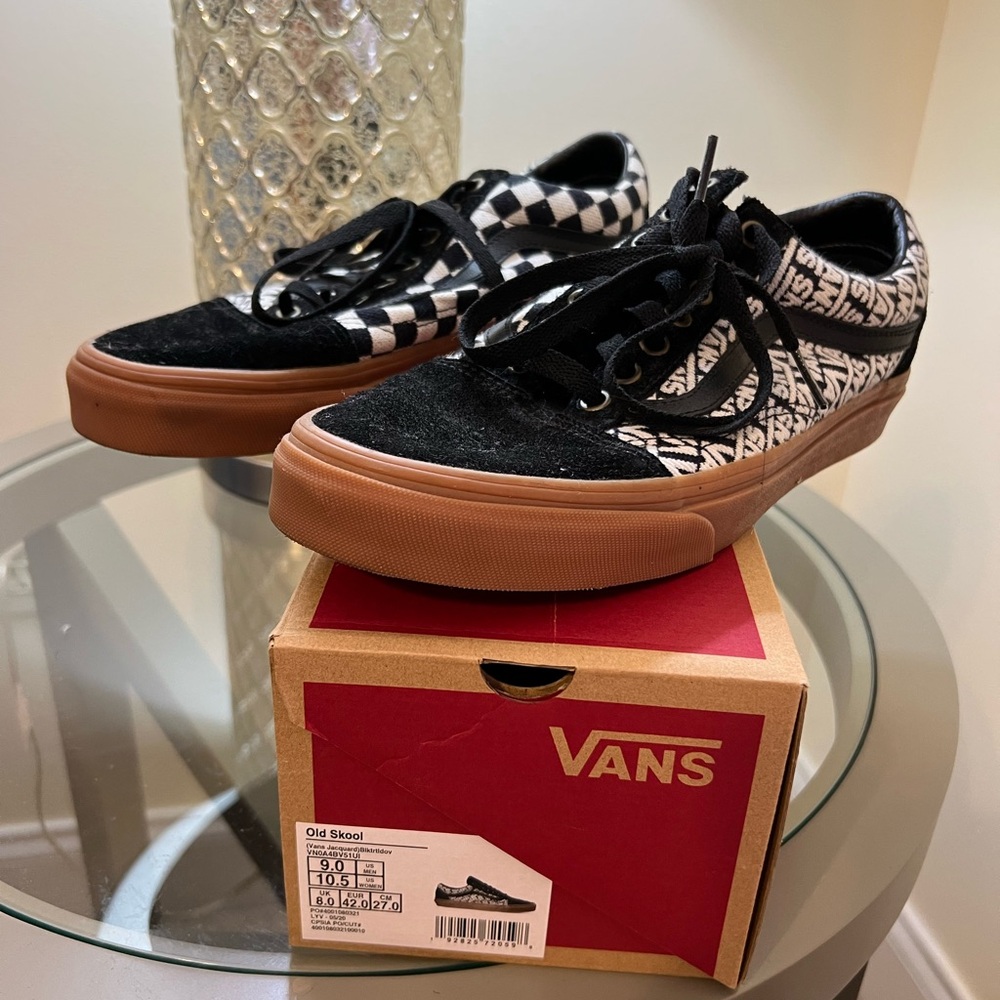 Vans Old Skool Jacquard Sneakers - Black and White